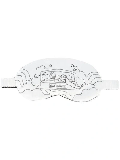 Shop Morgan Lane Just Married Sleeping Mask In White