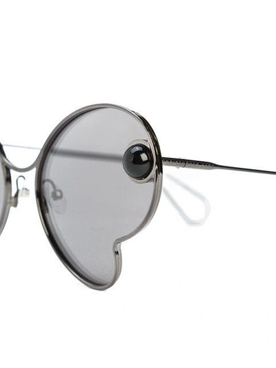Shop Christopher Kane Eyewear Butterfly Sunglasses - Black