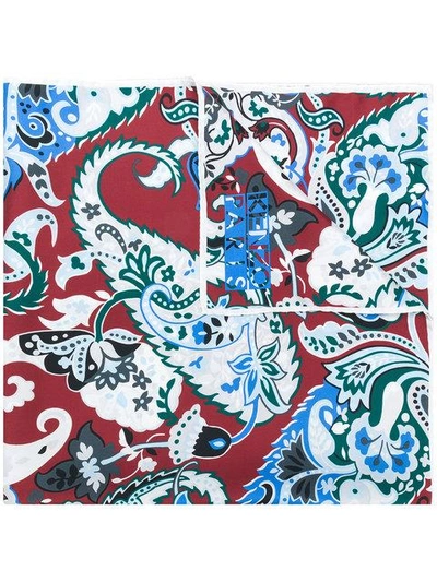Shop Kenzo Paisley Print Scarf - Multicolour