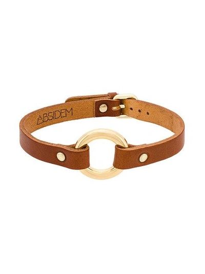Shop Absidem Ring Choker Necklace In Brown