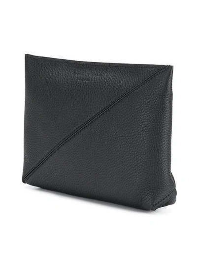 Shop Proenza Schouler Pebbled Leather Zip Pouch In Black