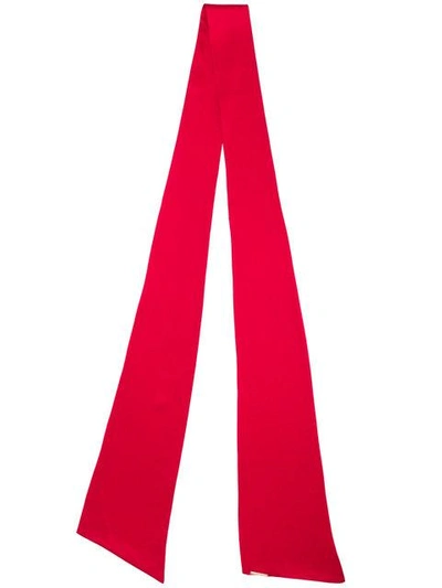 Shop Styland Pussy Bow Scarf In Red