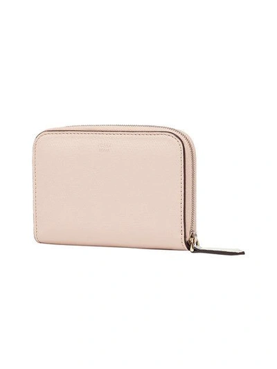 Shop Fendi Mini Zip Around Wallet - Pink