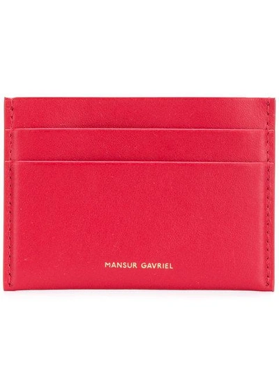 Shop Mansur Gavriel Credit Card Holder In Red
