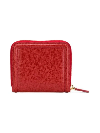Shop Ferragamo Vara Bow Zip Wallet In Red