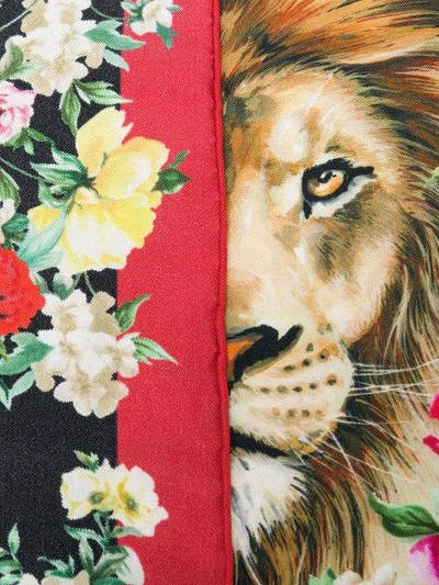 花卉狮子印花围巾