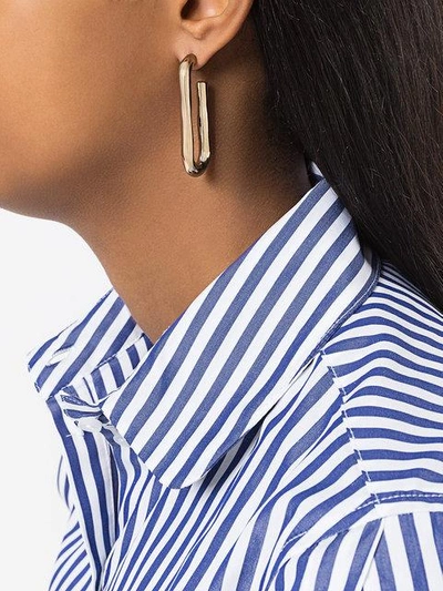 Shop Pamela Love Deconstructed Hoop Earrings In Metallic