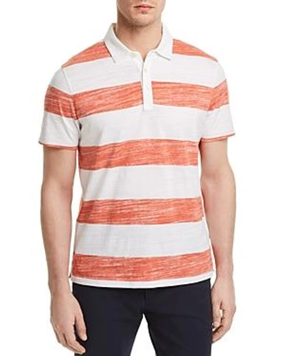 Shop Michael Kors Block Stripe Polo Shirt - 100% Exclusive In Faded Coral