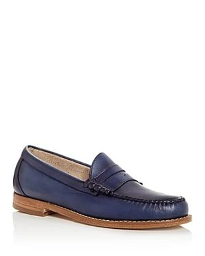 Shop G.h. Bass & Co. Men's Larson Leather Penny Loafers In Navy