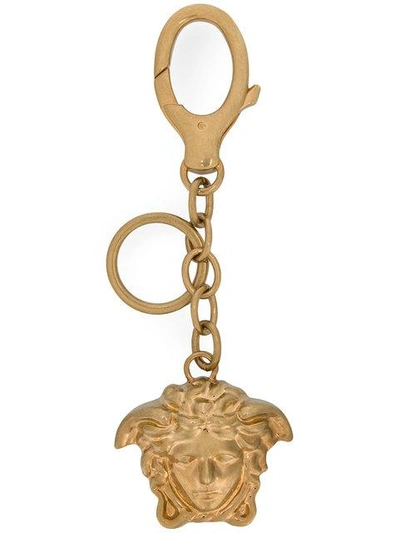 Shop Versace Medusa Key Ring - Metallic