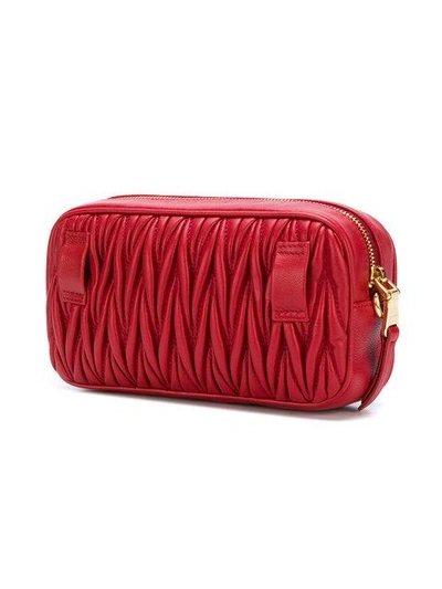 Shop Miu Miu Quilted Belt Bag - Red