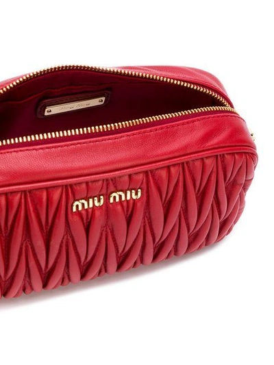 Shop Miu Miu Quilted Belt Bag - Red