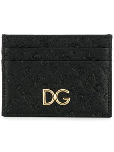 Shop Dolce & Gabbana Logo Plaque Cardholder In Black