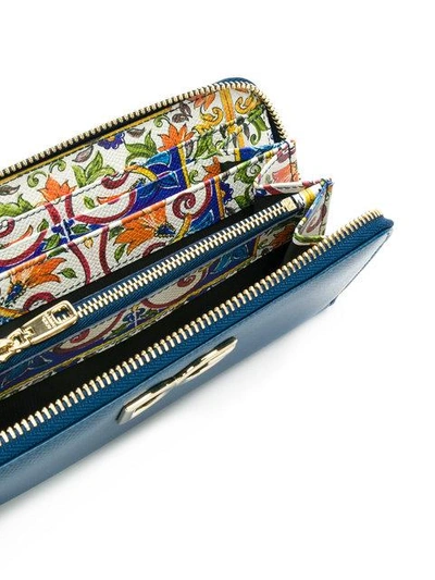Shop Dolce & Gabbana Dg Zipped Wallet - Blue