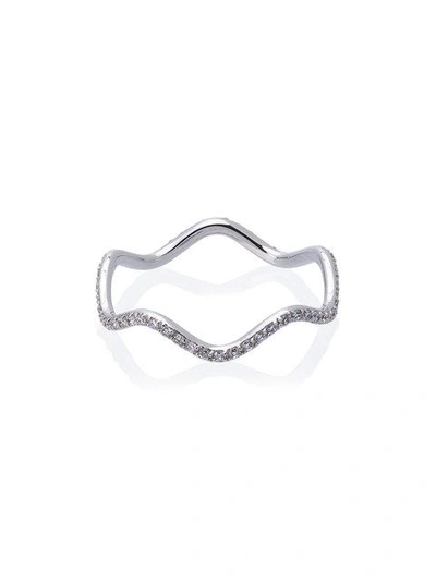 Shop Sabine Getty Wave Diamond Ring - Metallic