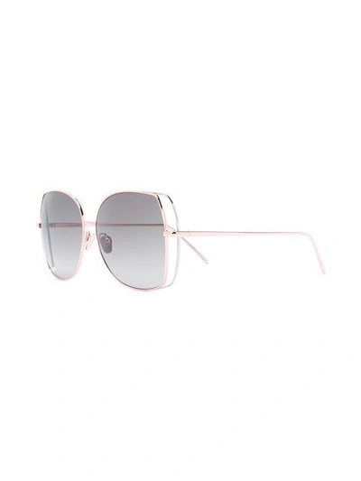 Shop Linda Farrow Oversized Sunglasses