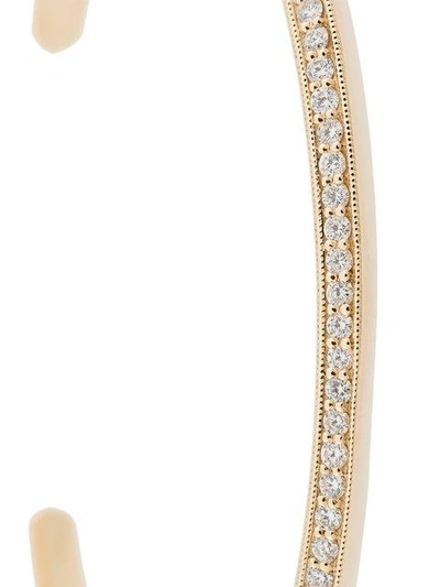 Shop Lizzie Mandler Fine Jewelry 18kt Yellow Gold Cuff With Diamonds In Metallic