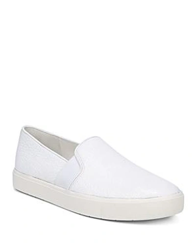 Shop Vince Women's Blair-12 Patent Leather Slip-on Sneakers In White