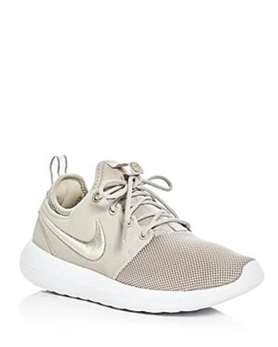 Shop Nike Women's Roshe Two Lace Up Sneakers In Pale Grey/white/glacier Blue