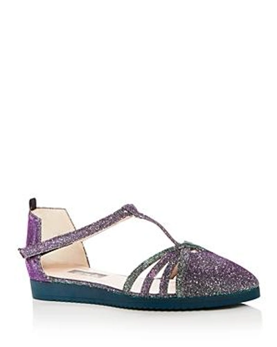 Shop Sjp By Sarah Jessica Parker Women's Meteor T-strap Flats In Teal