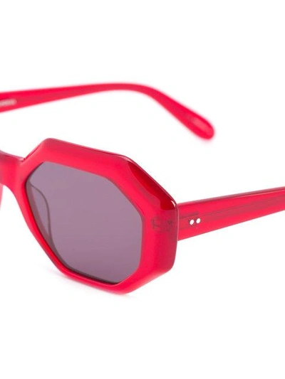 Shop Garrett Leight Jacqueline Sunglasses In Red