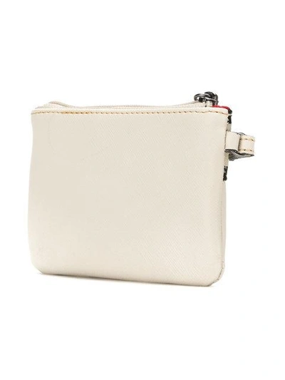 Shop Mara Mac Striped Coin Pouch In White