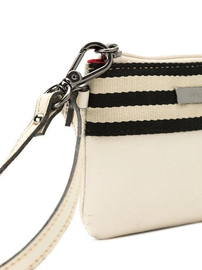 Shop Mara Mac Striped Coin Pouch In White