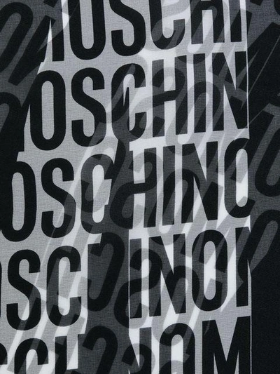 Shop Moschino All-over Logo Print Scarf