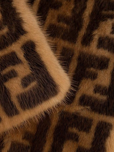 Shop Fendi Ff Logo Collar - Brown