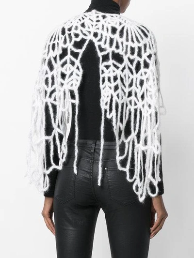 Shop Ann Demeulemeester Knitted Shawl In White