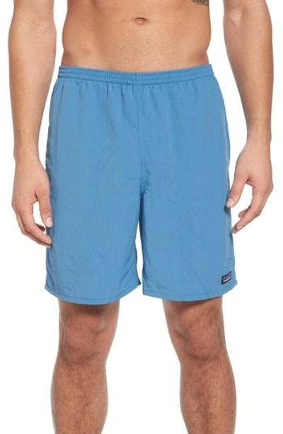 Shop Patagonia Baggies 7-inch Swim Trunks In Hexy Fish Radar Blue