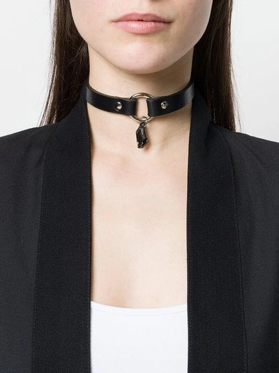 Shop Absidem Choker Necklace In Black