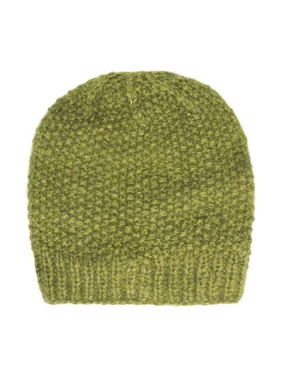 Shop The Elder Statesman Green Cashmere Beanie