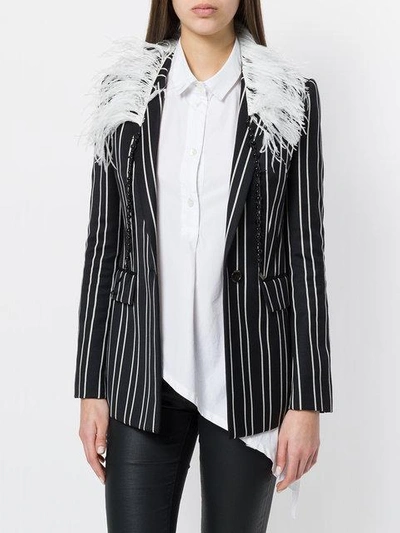 Shop Ann Demeulemeester Feather Necklace In White