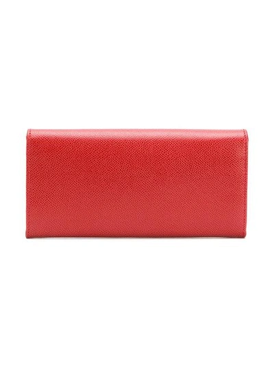 Shop Ferragamo Gancio Lock Continental Wallet In Red