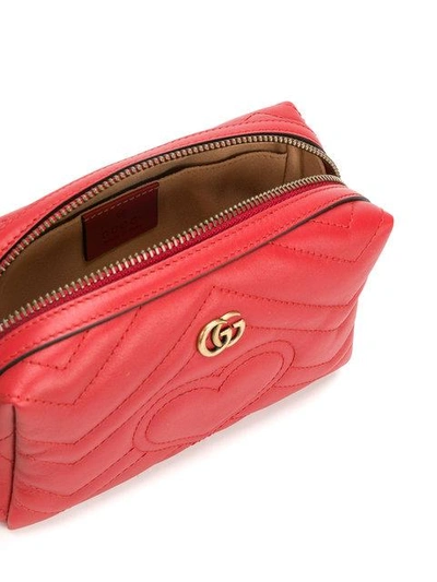 Shop Gucci Gg Marmont Cosmetic Case - Red