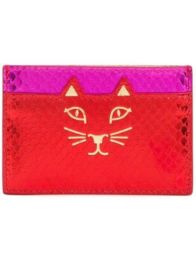 Shop Charlotte Olympia Feline Card Holder - Red