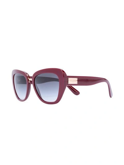 Shop Dolce & Gabbana Eyewear Cat-eye Sunglasses - Red