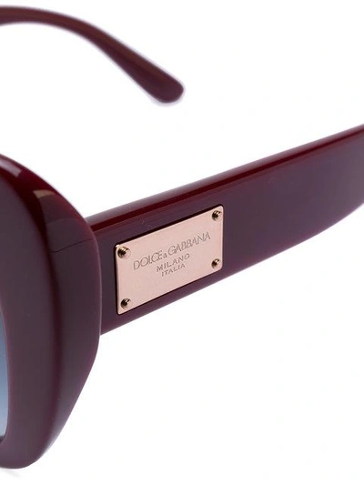 Shop Dolce & Gabbana Eyewear Cat-eye Sunglasses - Red