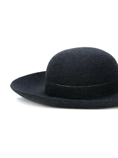Shop Comme Des Garçons Comme Des Garçons Round Felt Hat - Black