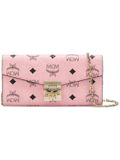 Shop Mcm Patricia Wallet In Pink