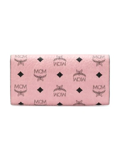 Shop Mcm Patricia Wallet In Pink
