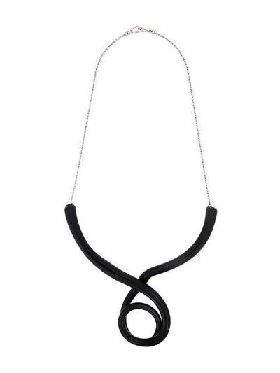Shop Idonthaveasister Vortex Necklace In Black