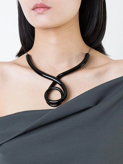 Shop Idonthaveasister Vortex Necklace In Black