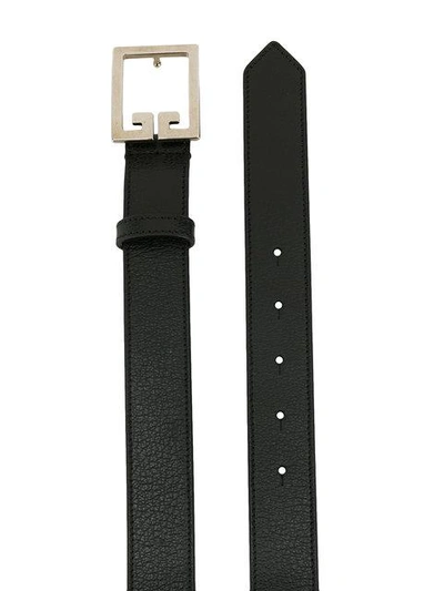 Shop Givenchy Logo Buckle Belt - Black