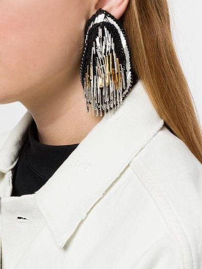 Shop Alyx Hanging Detail Statement Earring In Black