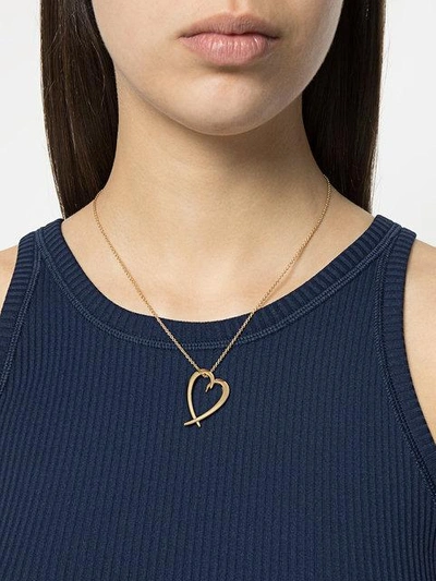 Shop Shaun Leane Tusk Heart Necklace In Metallic