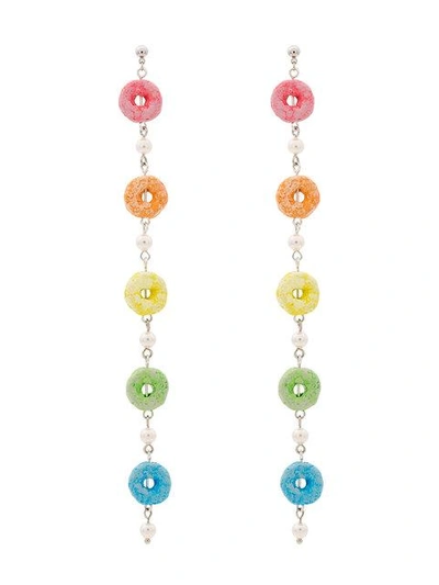 Shop Venessa Arizaga Cereal Earrings In Multicolour