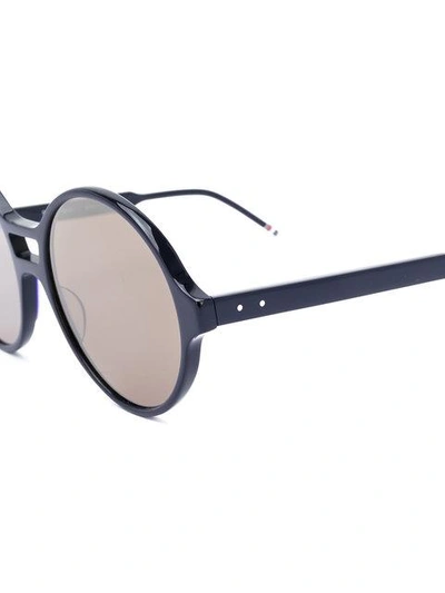 Shop Thom Browne Eyewear Round Sunglasses - Black