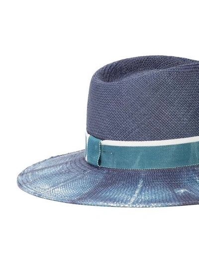 Shop Maison Michel Charles Bleached Denim Hat In 001